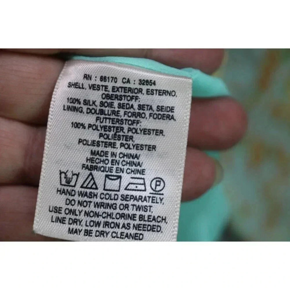 Maeve 100% Silk Ombre Shift Long Split Sleeve Dress-Small-Pockets-Lined - Picture 8 of 11